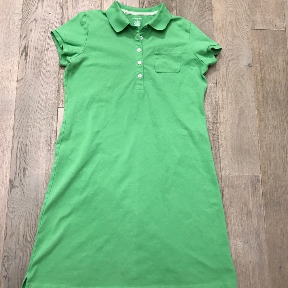 Green polo shirt dress
